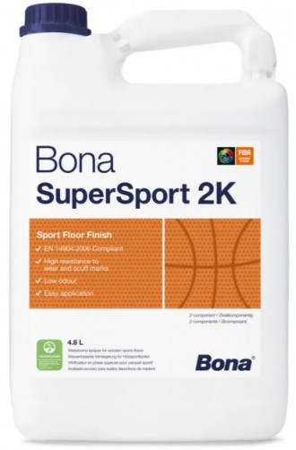 Лак для спортивного паркета Bona SUPER SPORT 2K матовый